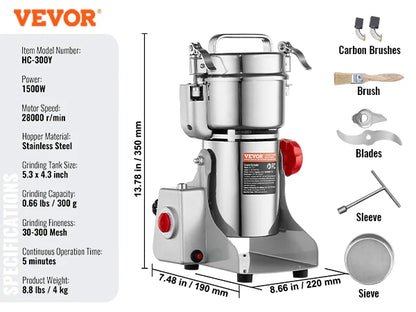 150-2500g Electric Grain Mill Grinder