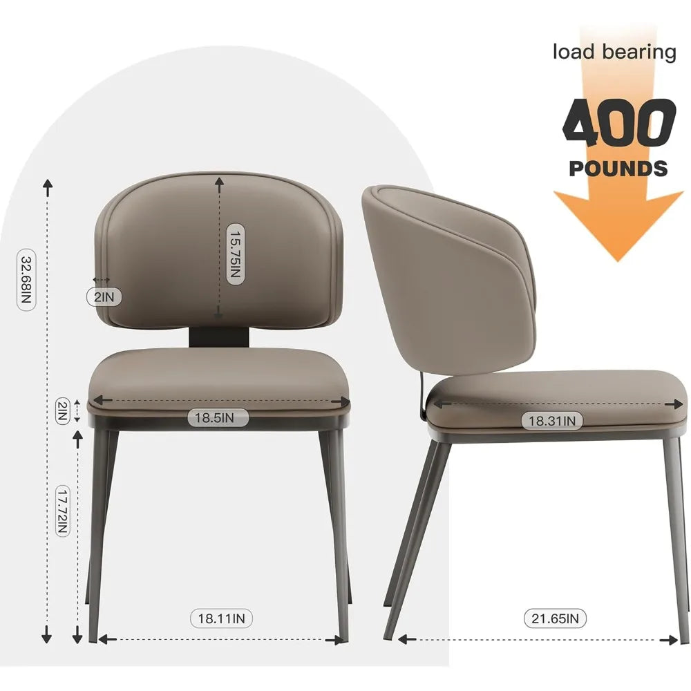 Dining Chairs Set of 4 Modern High Backrest Comfortable, Fashion Upholstered Kitchen Chair Armless Dinner Room Chair