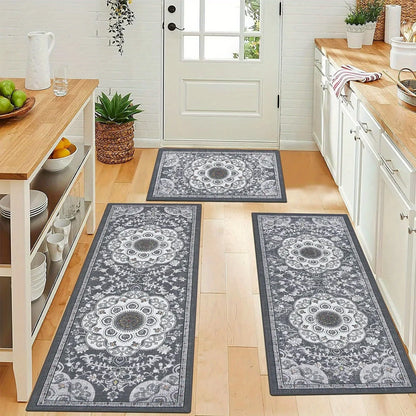 3 pcs set floor mat Bohemian style rugs kitchen carpet Non-slip comfortable washable kitchen decoration office bedroom corridor