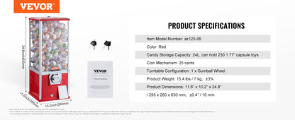 25inch Gumball Machine for Kids