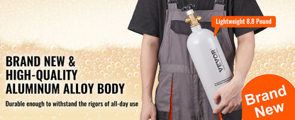 5 Lbs CO2 Tank Aluminum Gas Cylinder