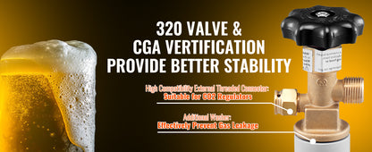 5 Lbs CO2 Tank Aluminum Gas Cylinder