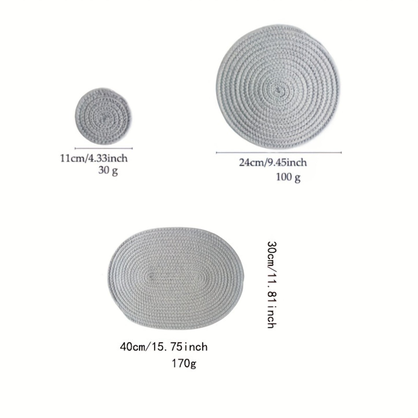 Cotton Woven Coaster, Japanese Hand-woven Thread Rope Placemat, Household Table Heat Insulation Table Mat, Office Desktop Coaste