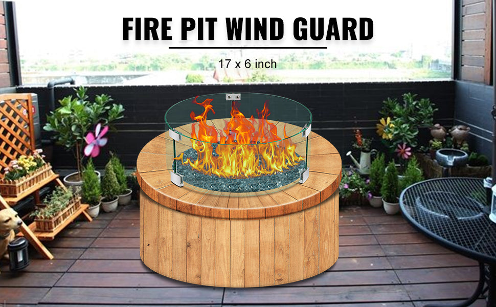 Tempered Glass Wind Guard Flame Shield