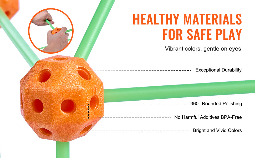 Fort Building Kit Children's DIY Indoor Castle Beading Stem with 96 Rods and 44 Balls Play Tent Toy for 4+ Kids Gifts