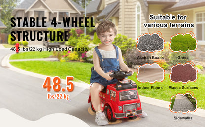 Ride On Push Car Kids Ride On Car with Music Steering Wheel & Under Seat Storage for Toddlers Ages 3-12 Ride Racer