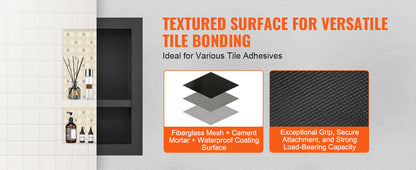 Shower Niche Ready for Tile Shelf Organizer  Corners Niche Recessed Sealed Protection  Soap Storage for Shower Bathroom