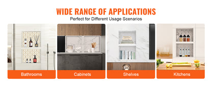 Shower Niche Ready for Tile Shelf Organizer  Corners Niche Recessed Sealed Protection  Soap Storage for Shower Bathroom