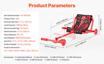 132/198lbs Kids Ride on Scooter Swing Side-to-Side Powered by Zig-Zag Motion Drifting Outdoor Sport Toys for Children